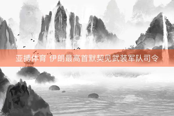 亚搏体育 伊朗最高首默契见武装军队司令