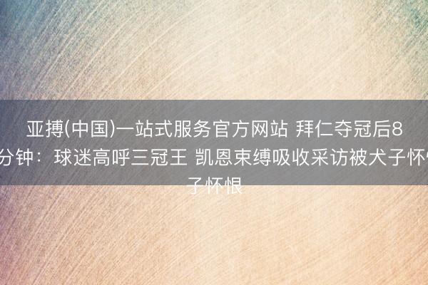 亚搏(中国)一站式服务官方网站 拜仁夺冠后85分钟：球迷高呼三冠王 凯恩束缚吸收采访被犬子怀恨