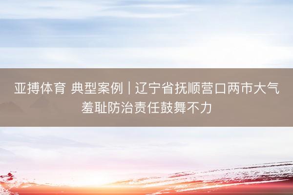 亚搏体育 典型案例 | 辽宁省抚顺营口两市大气羞耻防治责任鼓舞不力