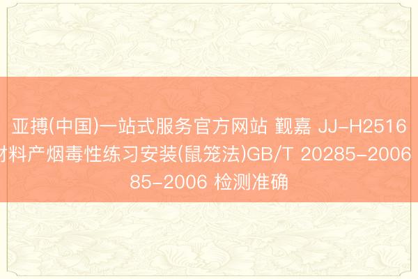 亚搏(中国)一站式服务官方网站 觐嘉 JJ-H2516 高配版材料产烟毒性练习安装(鼠笼法)GB/T 20285-2006 检测准确
