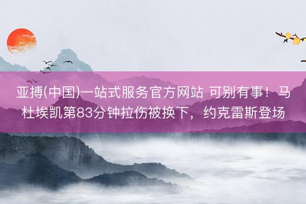 亚搏(中国)一站式服务官方网站 可别有事!马杜埃凯第83分钟拉伤被换下,约克雷斯