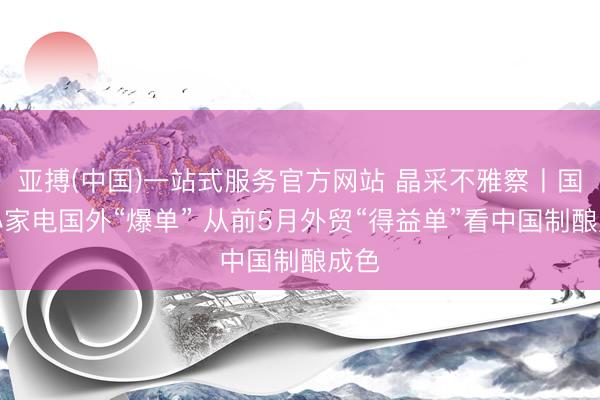 亚搏(中国)一站式服务官方网站 晶采不雅察丨国货小家电国外“爆单” 从前5月外贸“得益单”看中国制酿成色