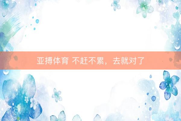 亚搏体育 不赶不累,去就对了