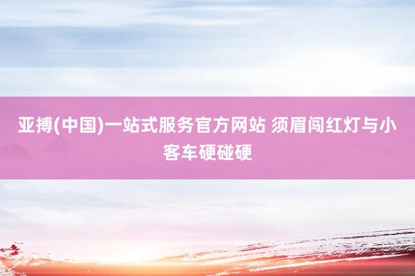 亚搏(中国)一站式服务官方网站 须眉闯红灯与小客车硬碰硬
